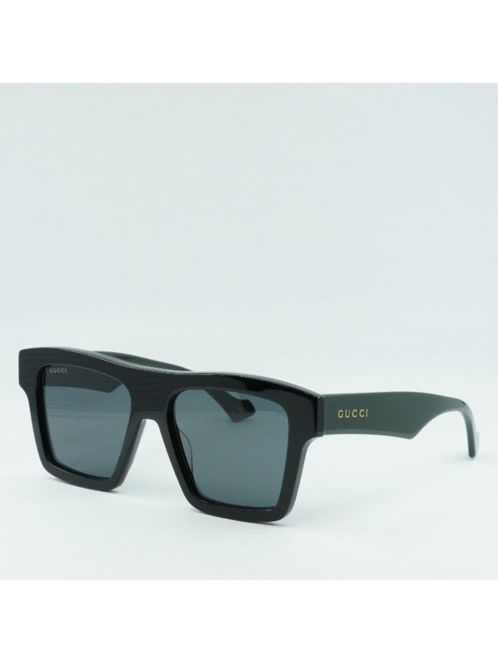 Gucci GG0962S 009 Sunglasses Black Square Frame, Grey Lenses